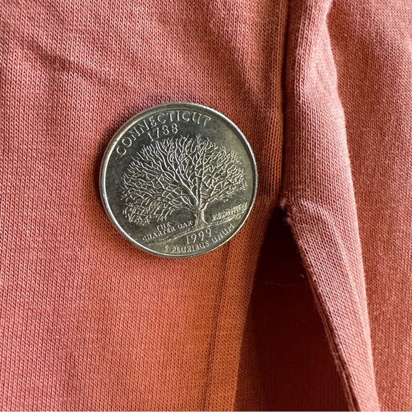 COS Women’s Sz M Rusty Brown Cotton Blouse Top Log Relaxed Fall Fit Minimalist - Picture 11 of 12